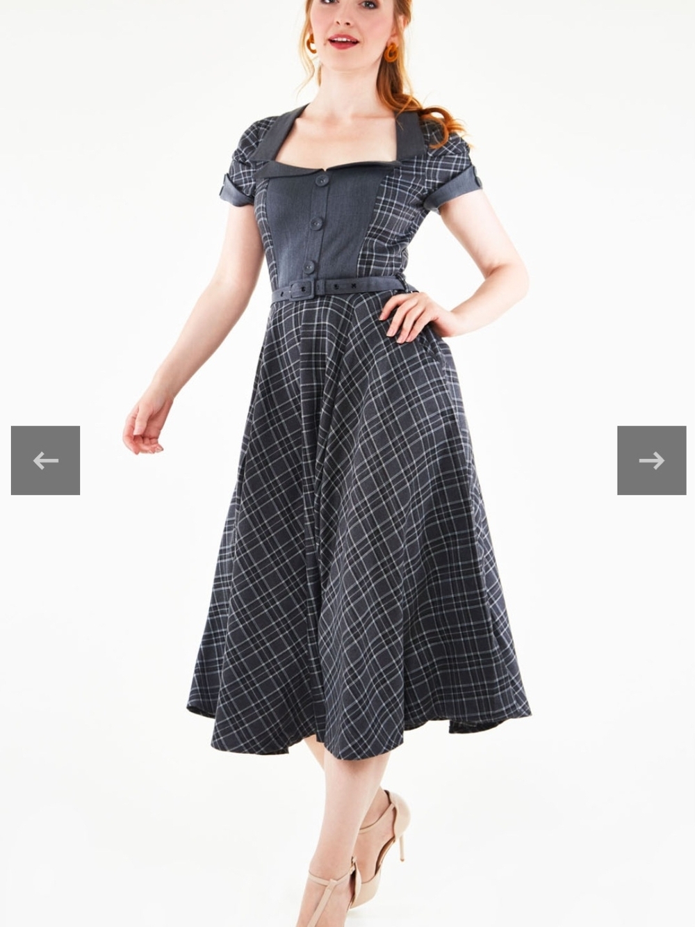 NWOT Voodoo Vixen Ella Tartan Flare Dress